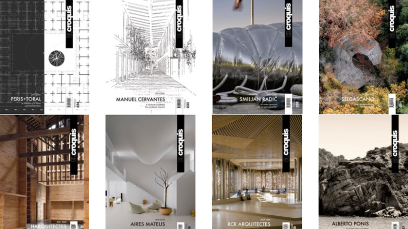 Portadas de las &uacute;ltimas 6 ediciones de la revista de arquitecutra El Croquis, incorporada al sistema de bibliotecas de ORT