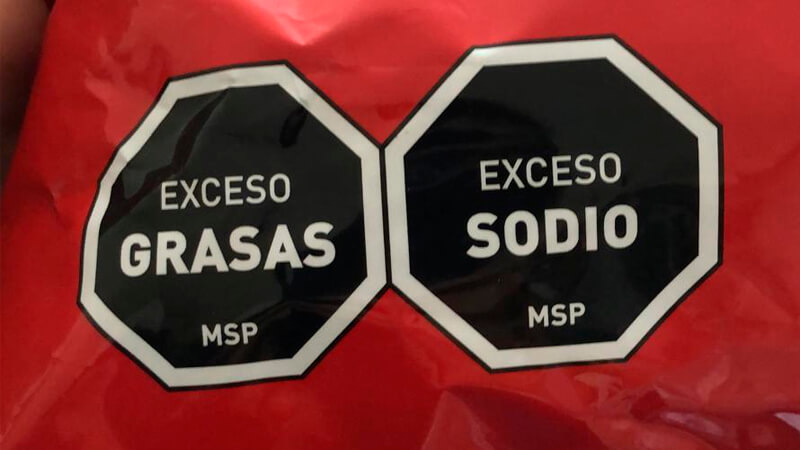 Food-labeled container