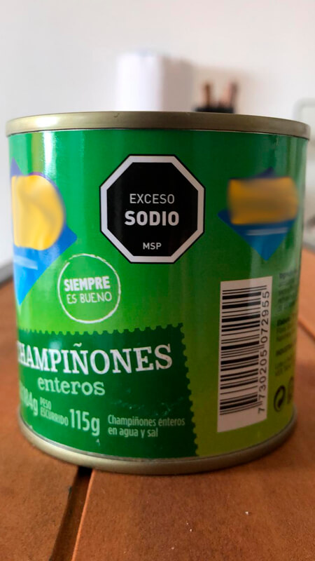 Food can with front label