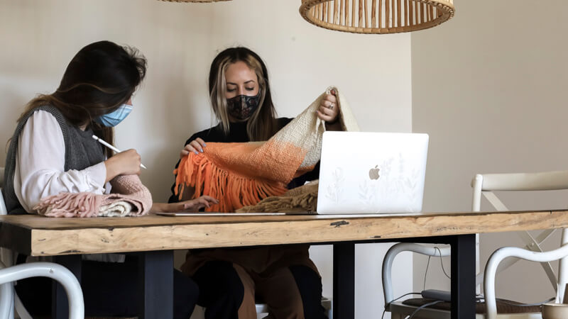 Nicole Brande and Valentina Bocchi, a current student and a graduate, respectively, of ORT’s Bachelor’s Degree in Fashion Design.