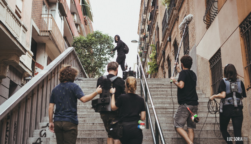 *Filming of *My Kippah*. Photo: Luz Soria / Courtesy of Ilan Rosenfeld