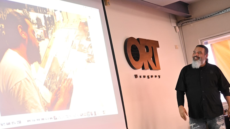 *Simón Varela at the International Animation Festival.*