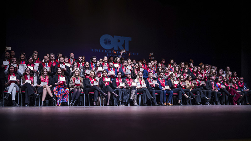 Graduates at the Universidad ORT Uruguay of Universidad ORT Uruguay graduate ceremony