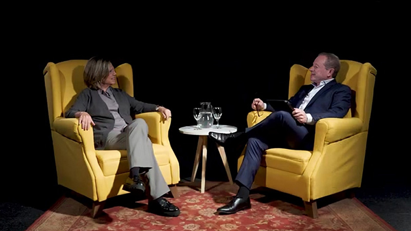 Daniel Castro interviewing Denise Vaillant