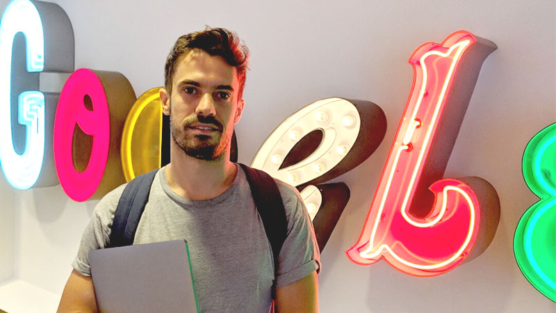 *Sebastián López at Google's offices in New York. Photo: El País
