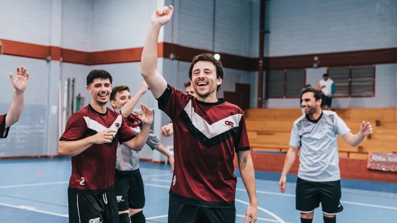 Celebrations by the ORT players