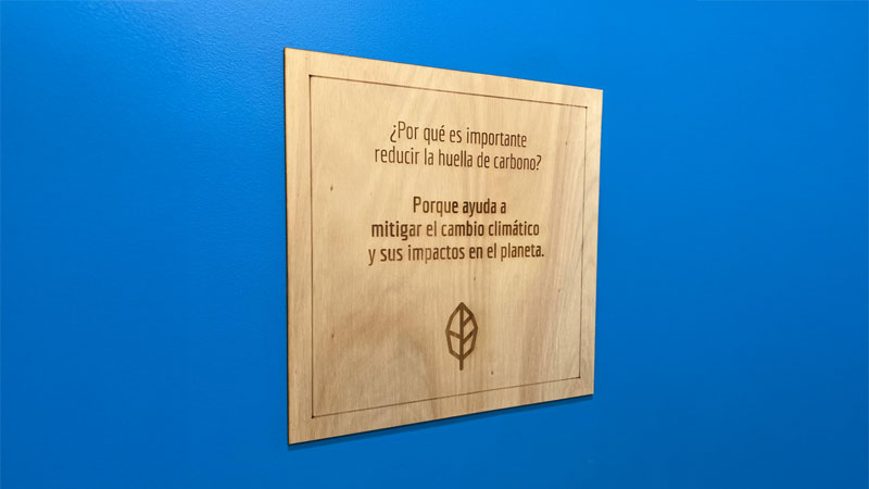 Example of a poster from the campaign to raise awareness about personal carbon footprints
