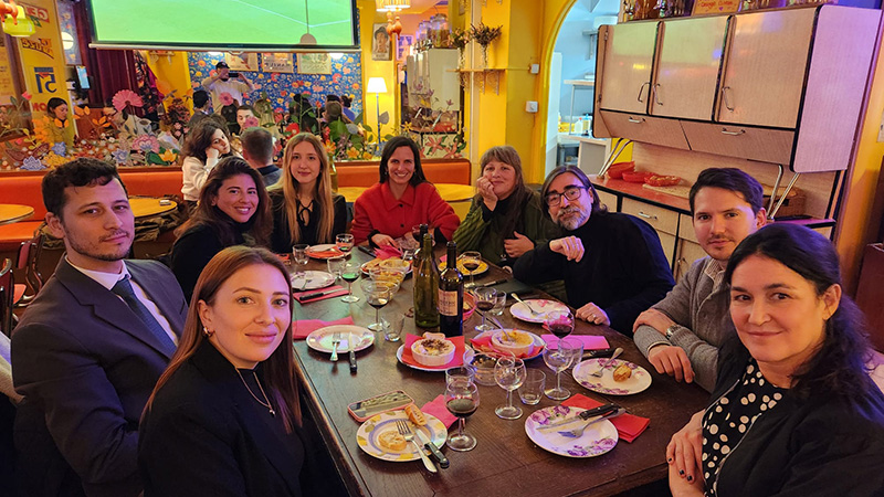 Several ORT graduates are gathering in Paris as part of Academic Coordinator Fabián Barros’s visit  