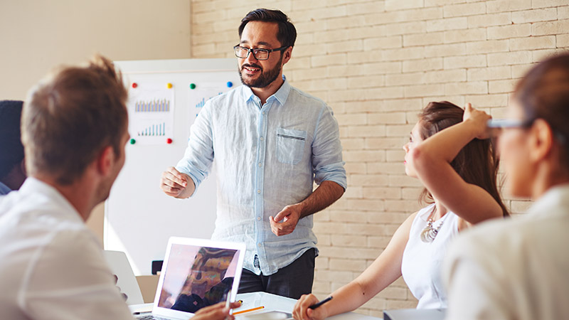 Group of people working as a team