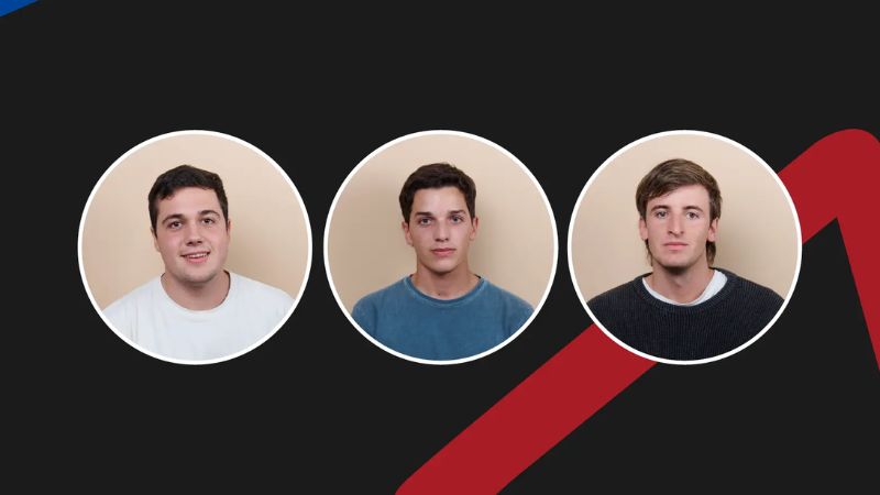 *Juan Diego Velazco, Felipe Gerbasi, and Matías Ottino – Winners of the Audiovisual category from Universidad ORT Uruguay Rediseña 2025*