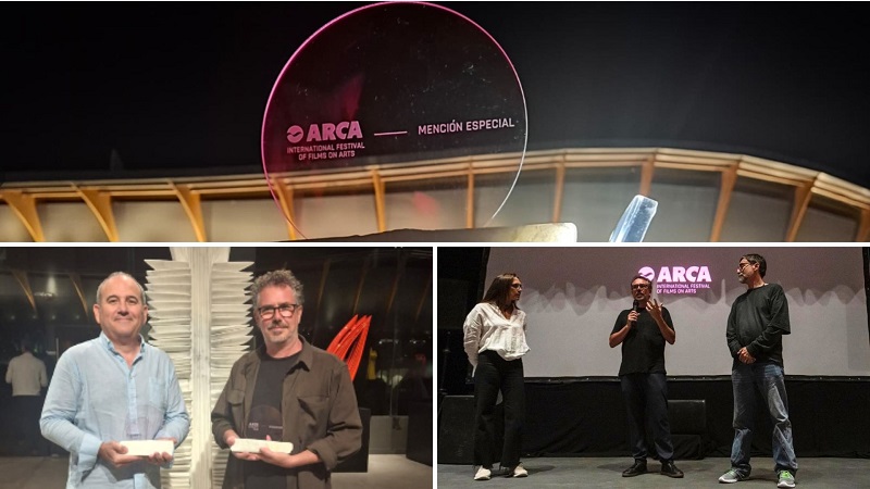 *From left to right: Oscar Aguirre, Diego "Parker" Fernández, Mercedes Sader (artistic director of ARCA), and Fabián Barros*