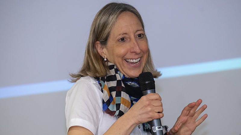 Anna Espasa during the lecture she gave