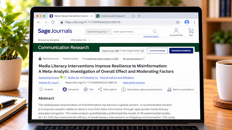 * Illustrative image based on an article in *Communication Research*. Source: SAGE Journals.