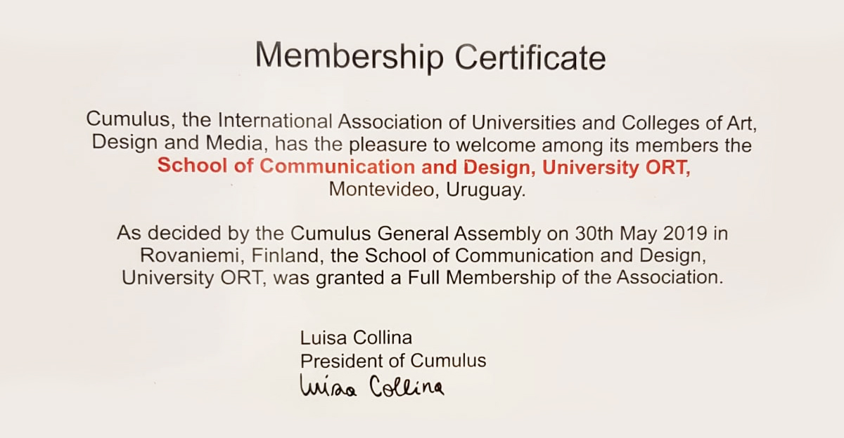 ORT Certificate: Cumulus Member