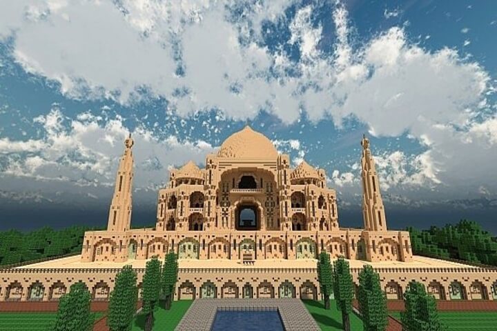 Taj Mahal en Minecraft.