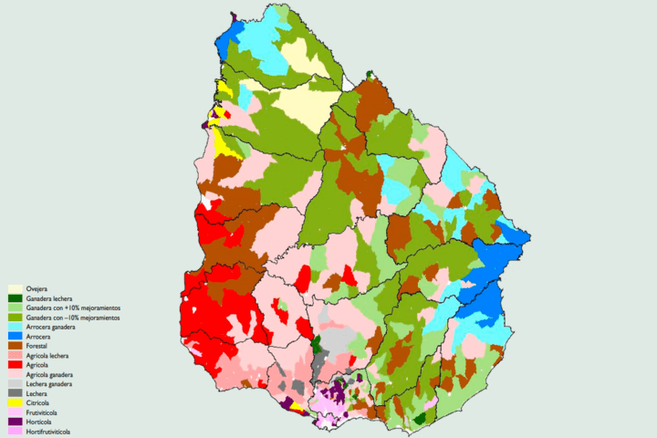 *Mapa de regiones agropecuarias del Uruguay. Fuente: MGAP - DIEA con base en Censo General Agropecuario 2011.*