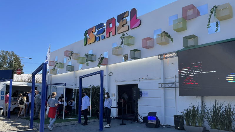 Fachada del stand de Israel en la Expo Prado 2021