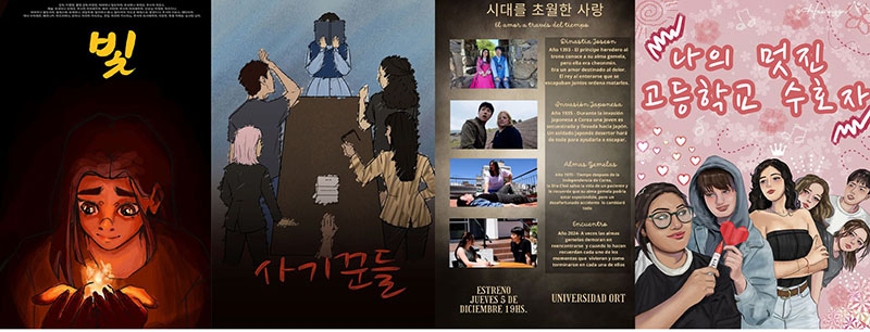 Portadas de las películas realizadas por el instituto rey senjong en la universidad ort uruguay