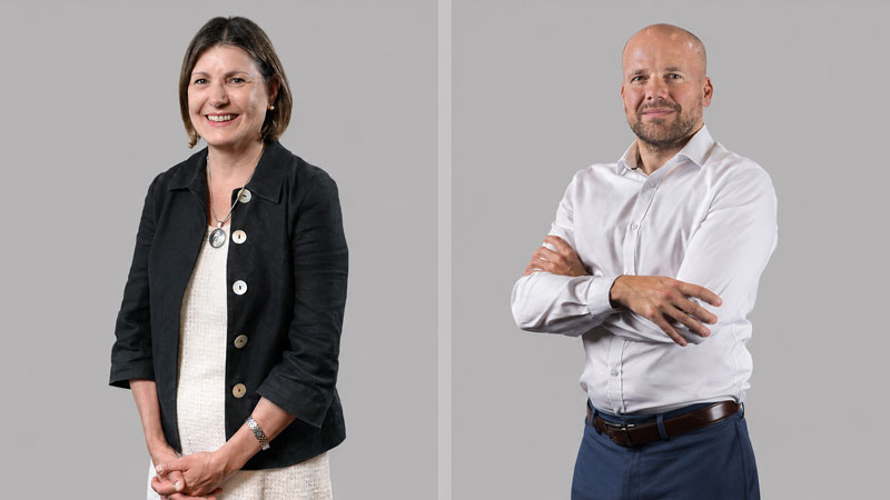 La Dra. Teresa Cometto y el Ing. Eduardo Mangarelli