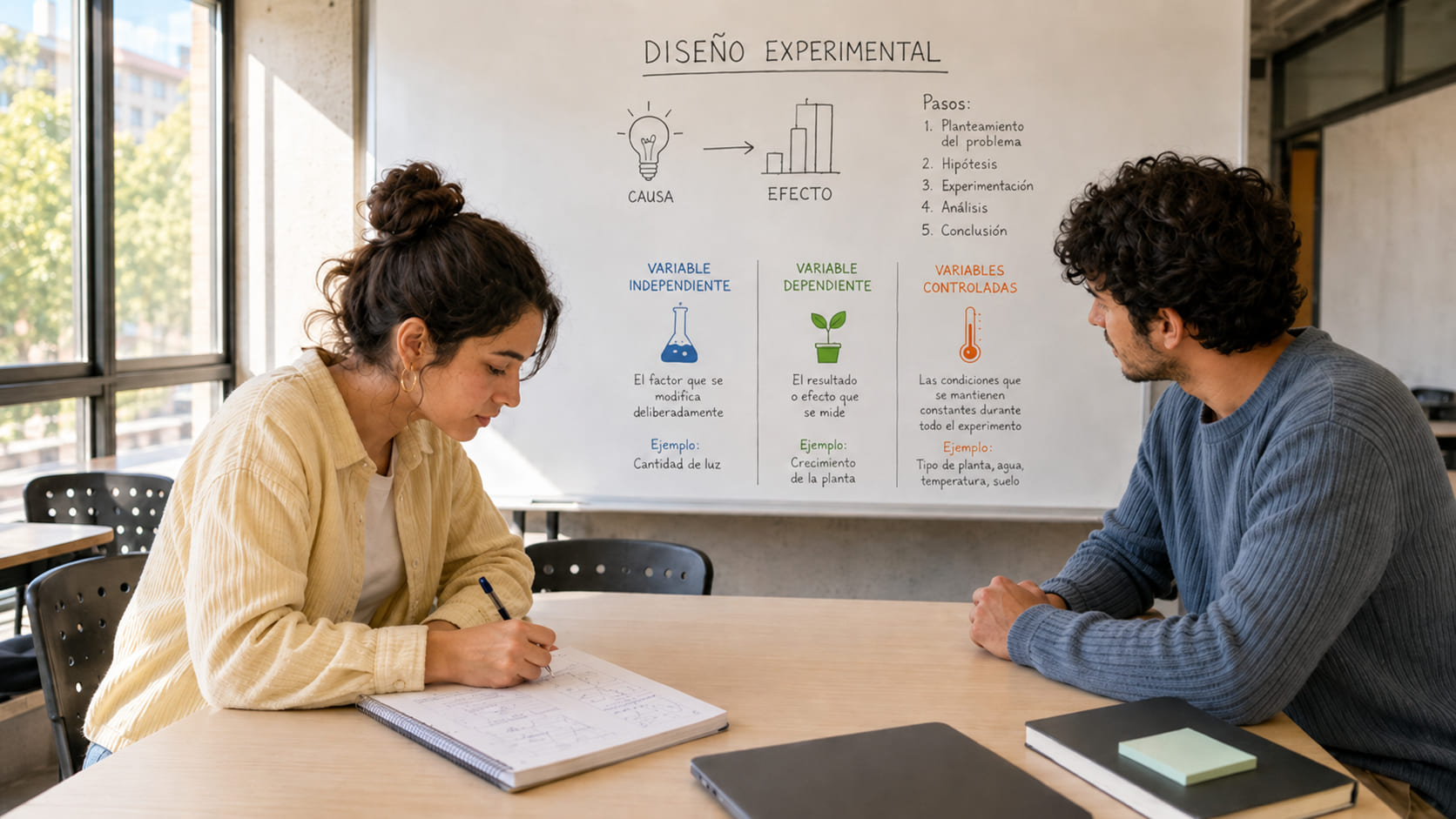 Variables del m&eacute;todo cient&iacute;fico en un dise&ntilde;o experimental 
