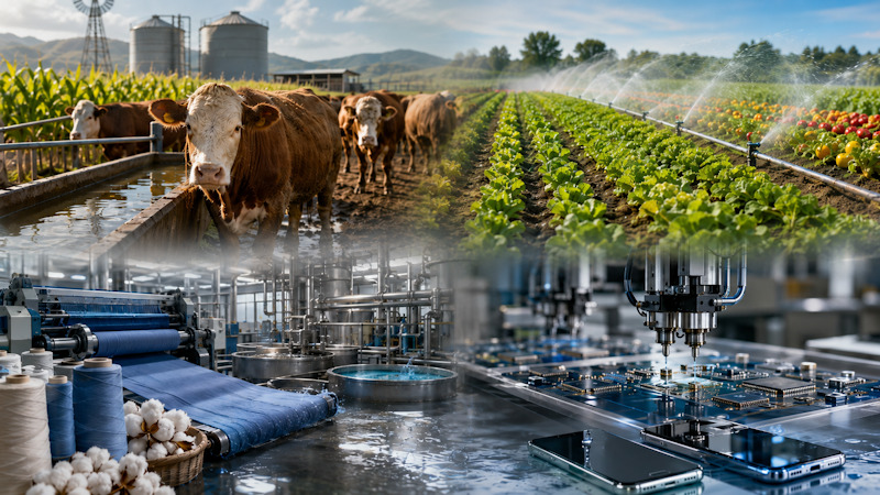 Sectores y productos que requieren grandes volúmenes de agua