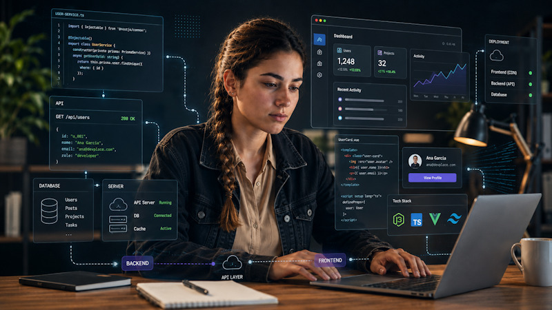Qué es un programador full stack y qué tecnologías usa