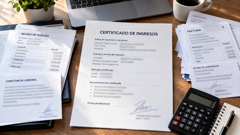 Certificado de ingresos: partes y definición