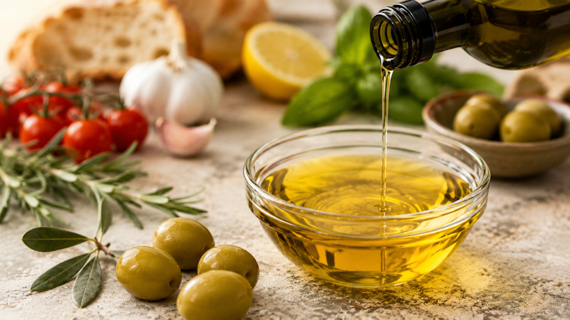 “Las propiedades nutritivas del aceite de oliva y del vino: la dieta mediterránea”