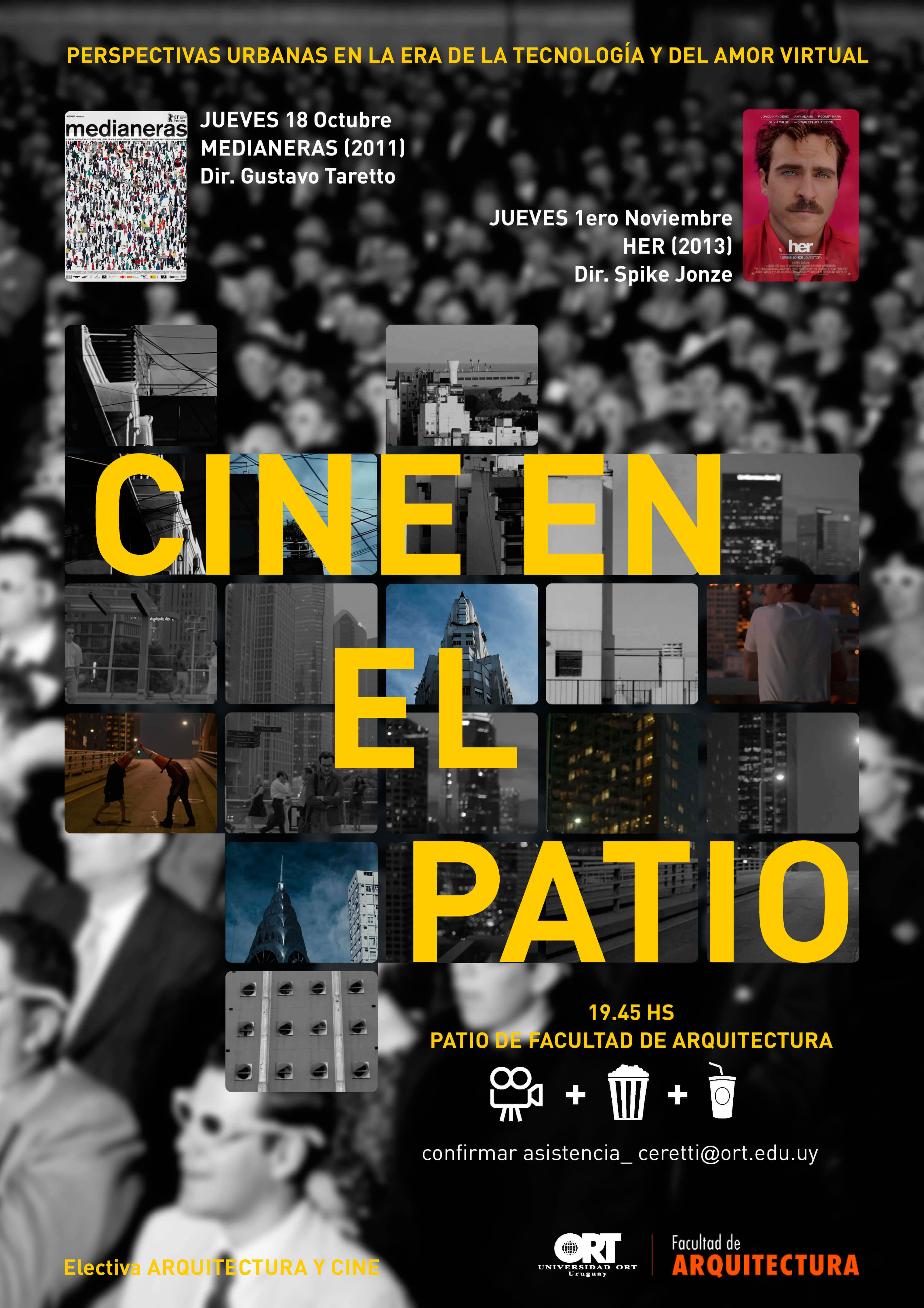 Cine en el patio Facultad de Arquitectura