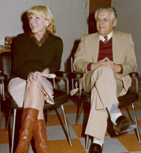 *Charlotte de Grünberg, Director General of ORT Uruguay, with Bernard Wand-Polak*